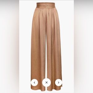 Brand new gold satin wide leg pants